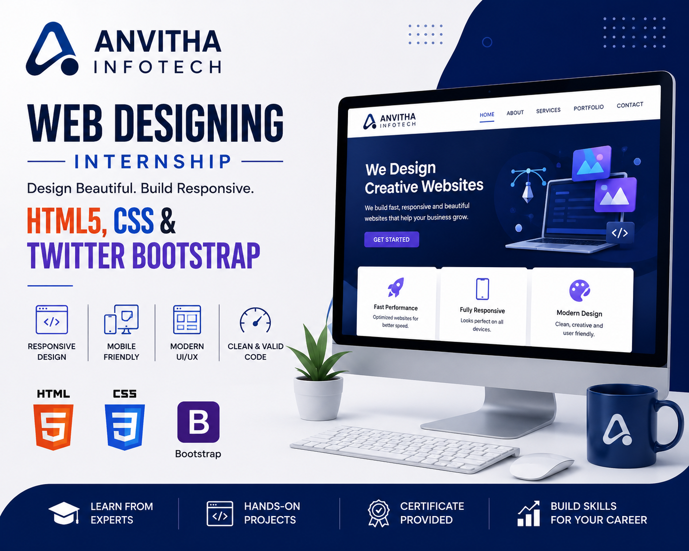 Web Designing - HTML5, CSS and Twitter Bootstrap