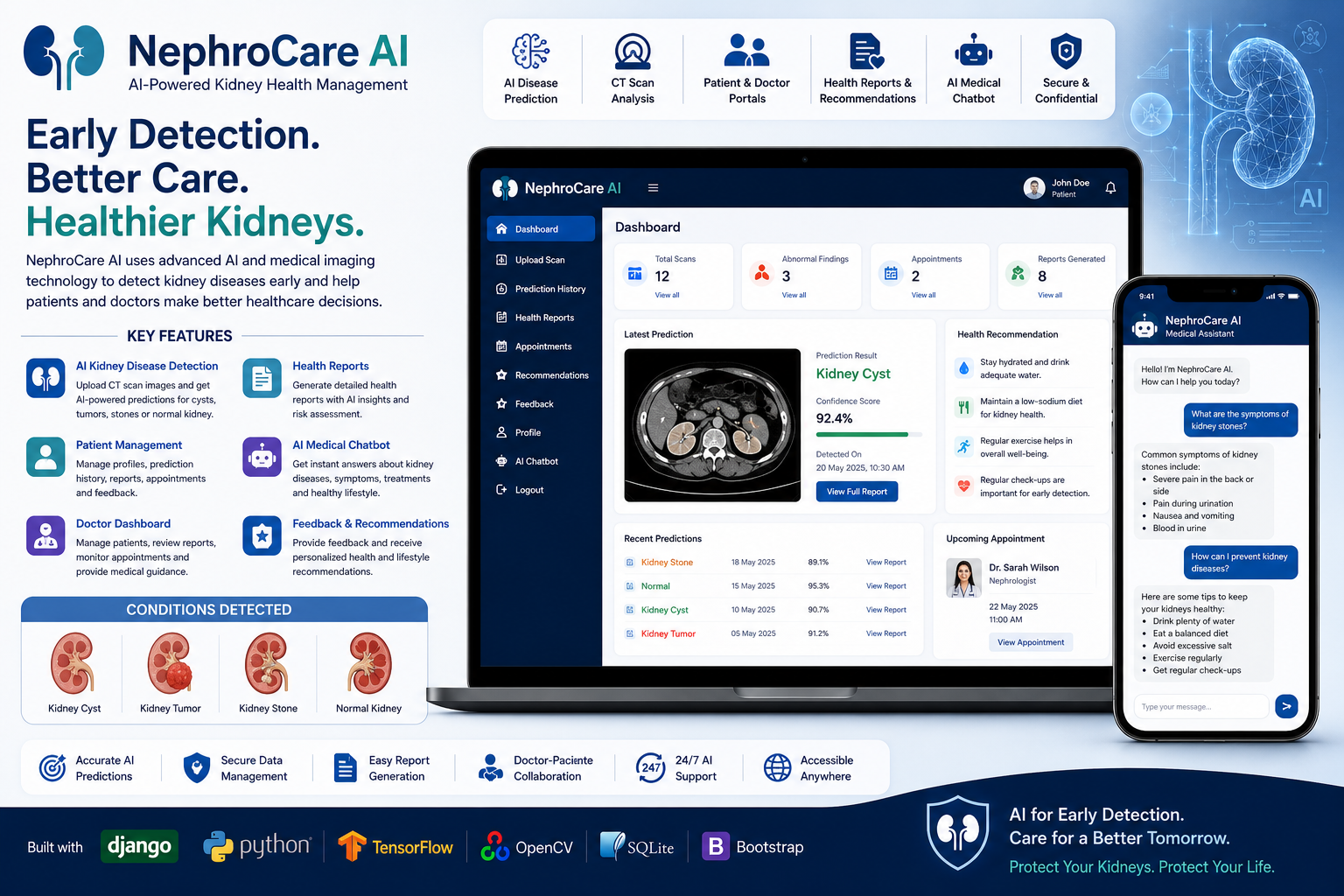 NephroCare AI – Kidney Disease Prediction and Patient Management System
