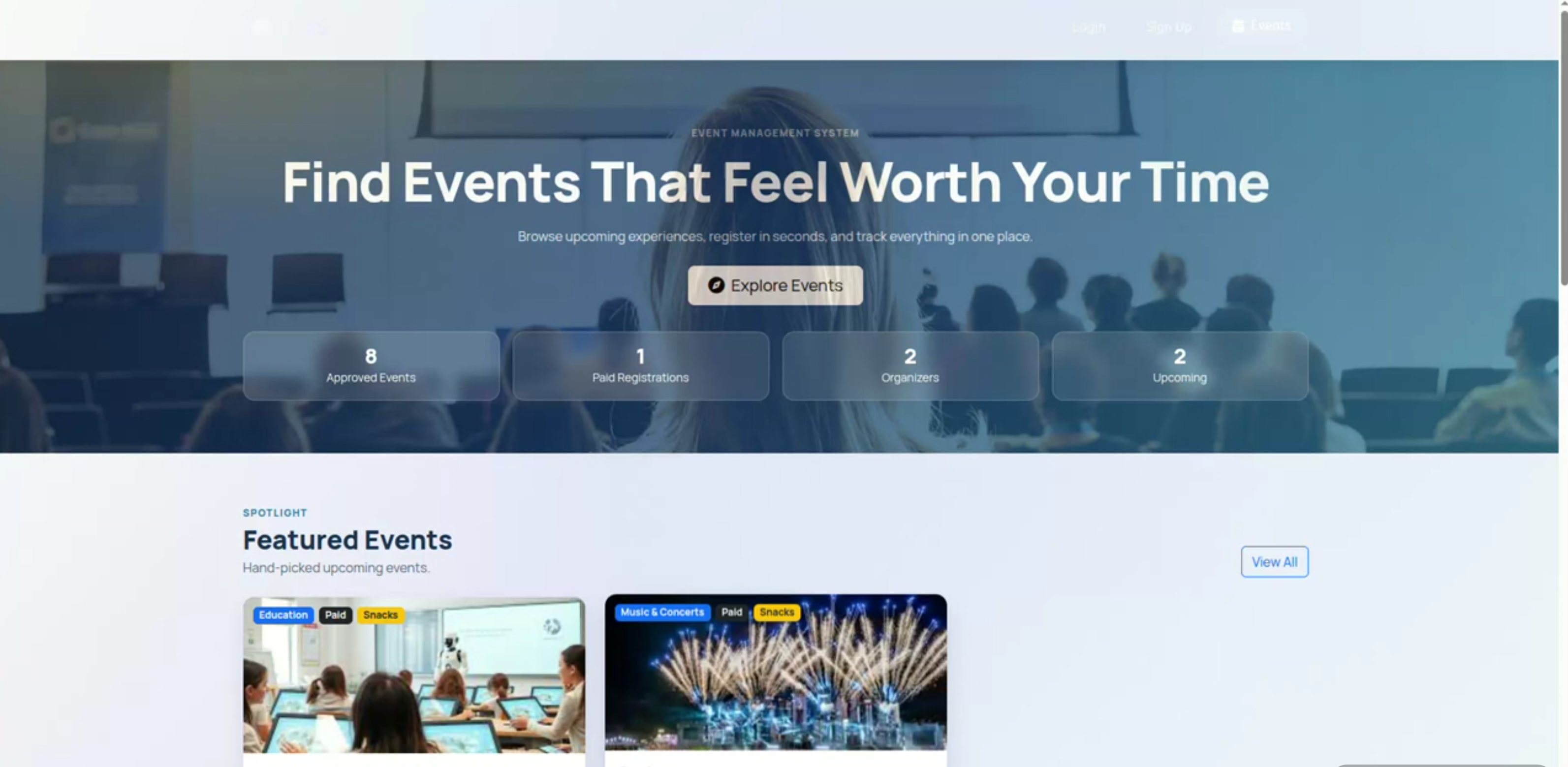 Screenshot 3 of Event Management System
