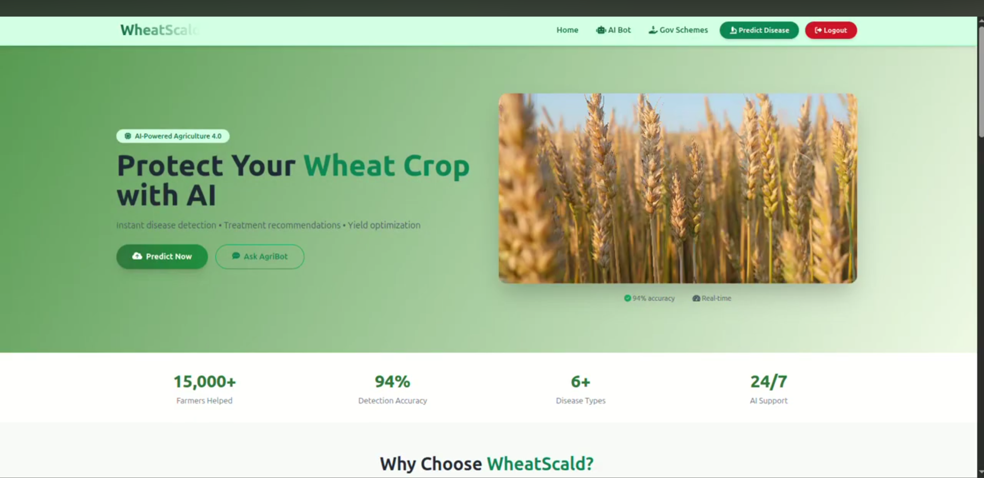 Screenshot 4 of Wheat Disease Detection and Multilingual Agricultural Assistance System