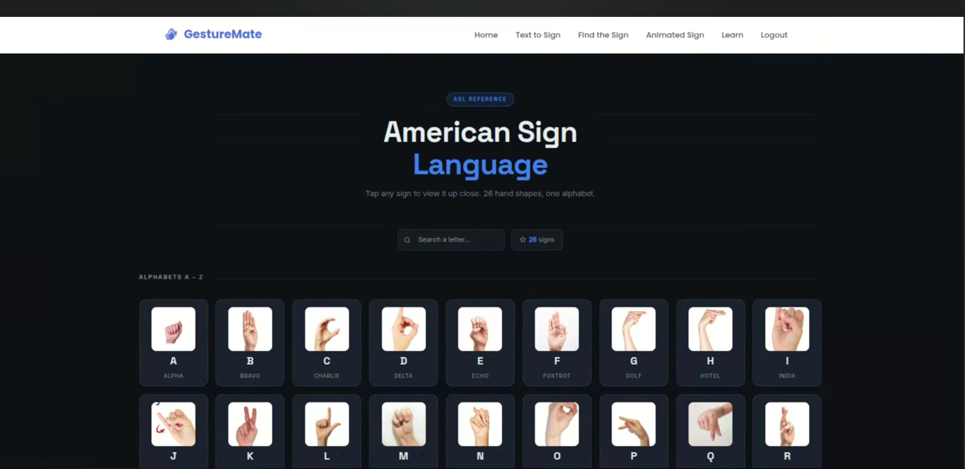 Screenshot 1 of Sign Language Recognition and Translation System Using Deep Learning
