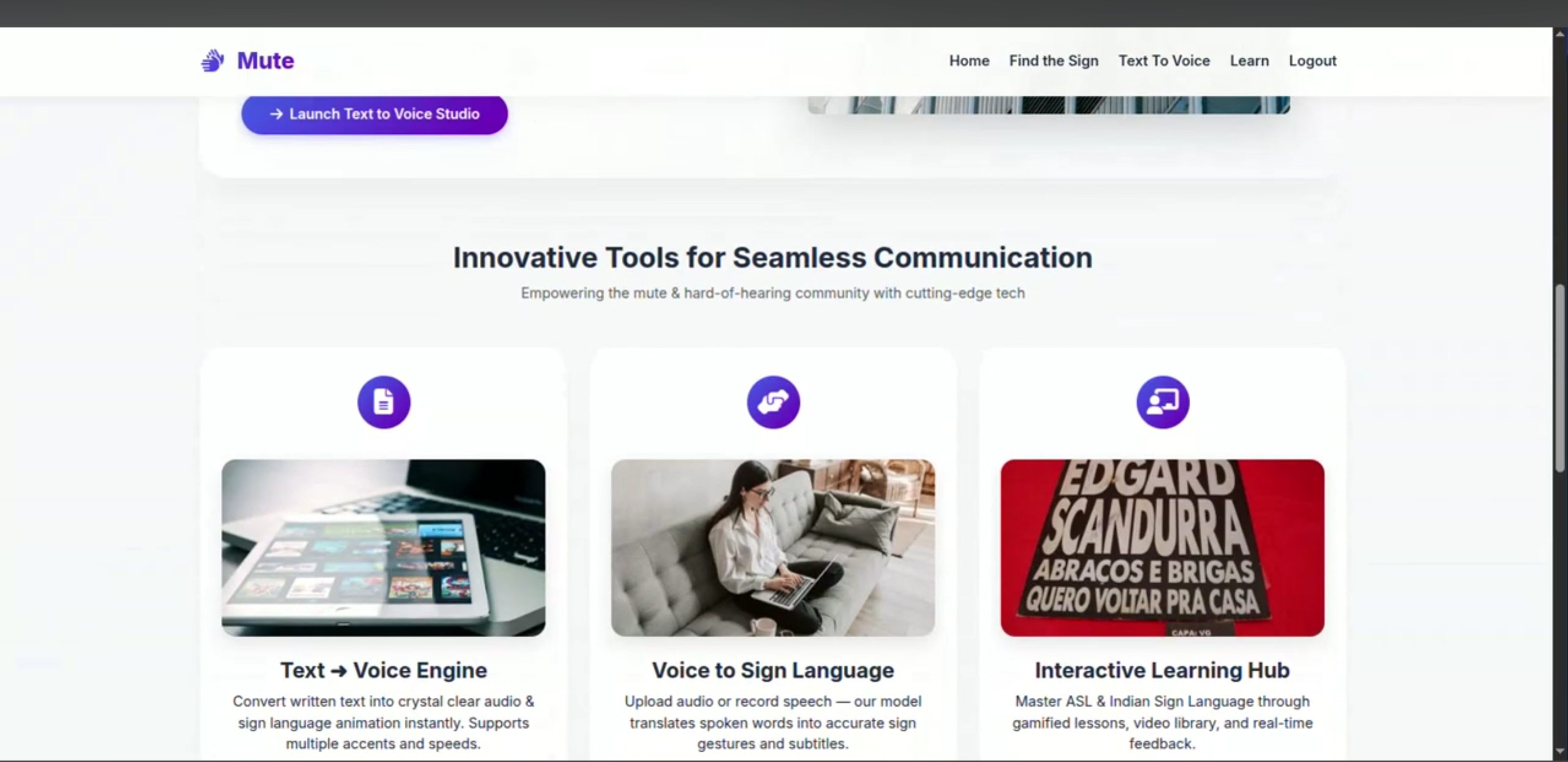 Screenshot 3 of Indian Sign Language Recognition and Personalized Voice Cloning System