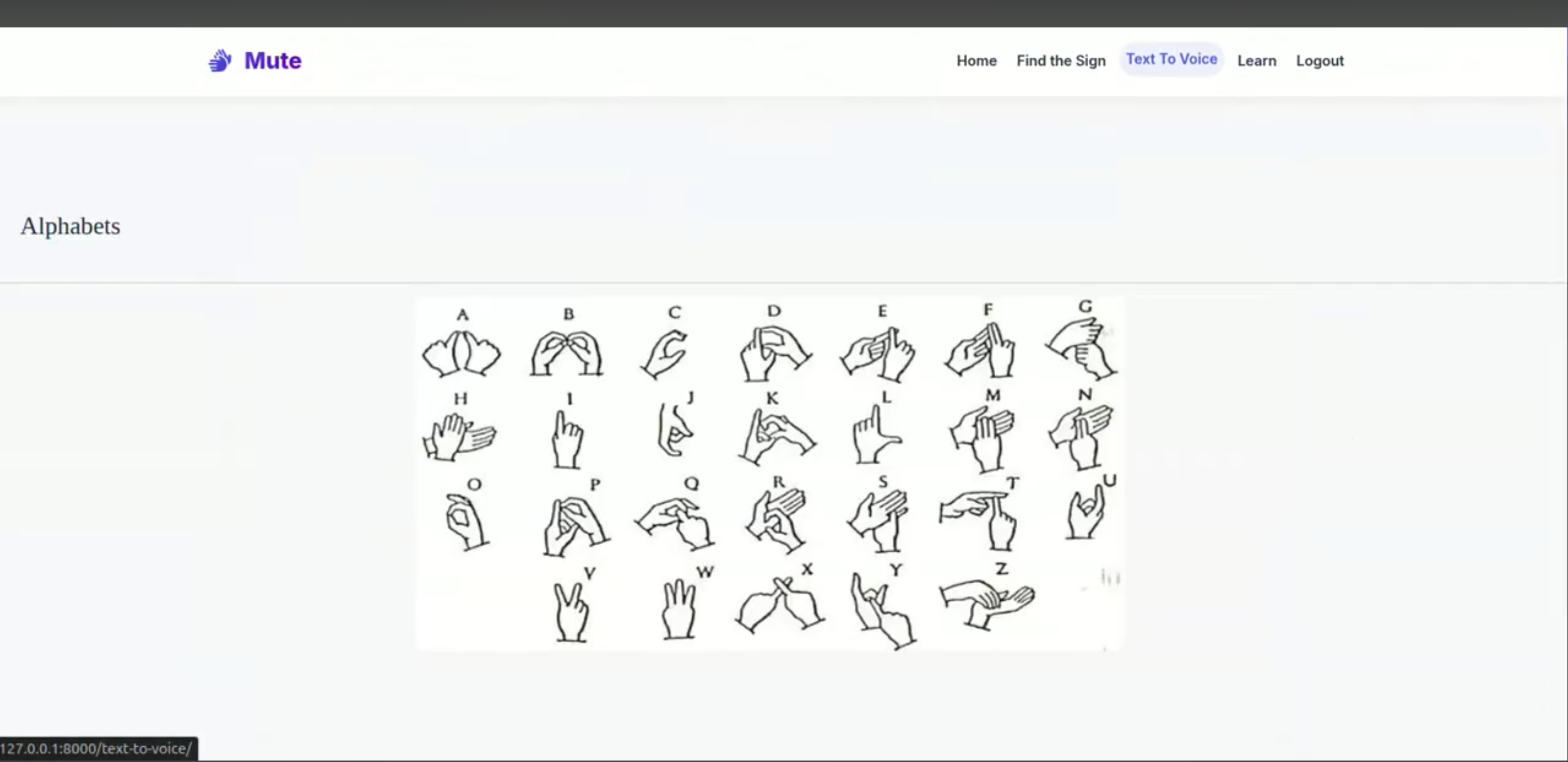 Screenshot 1 of Indian Sign Language Recognition and Personalized Voice Cloning System