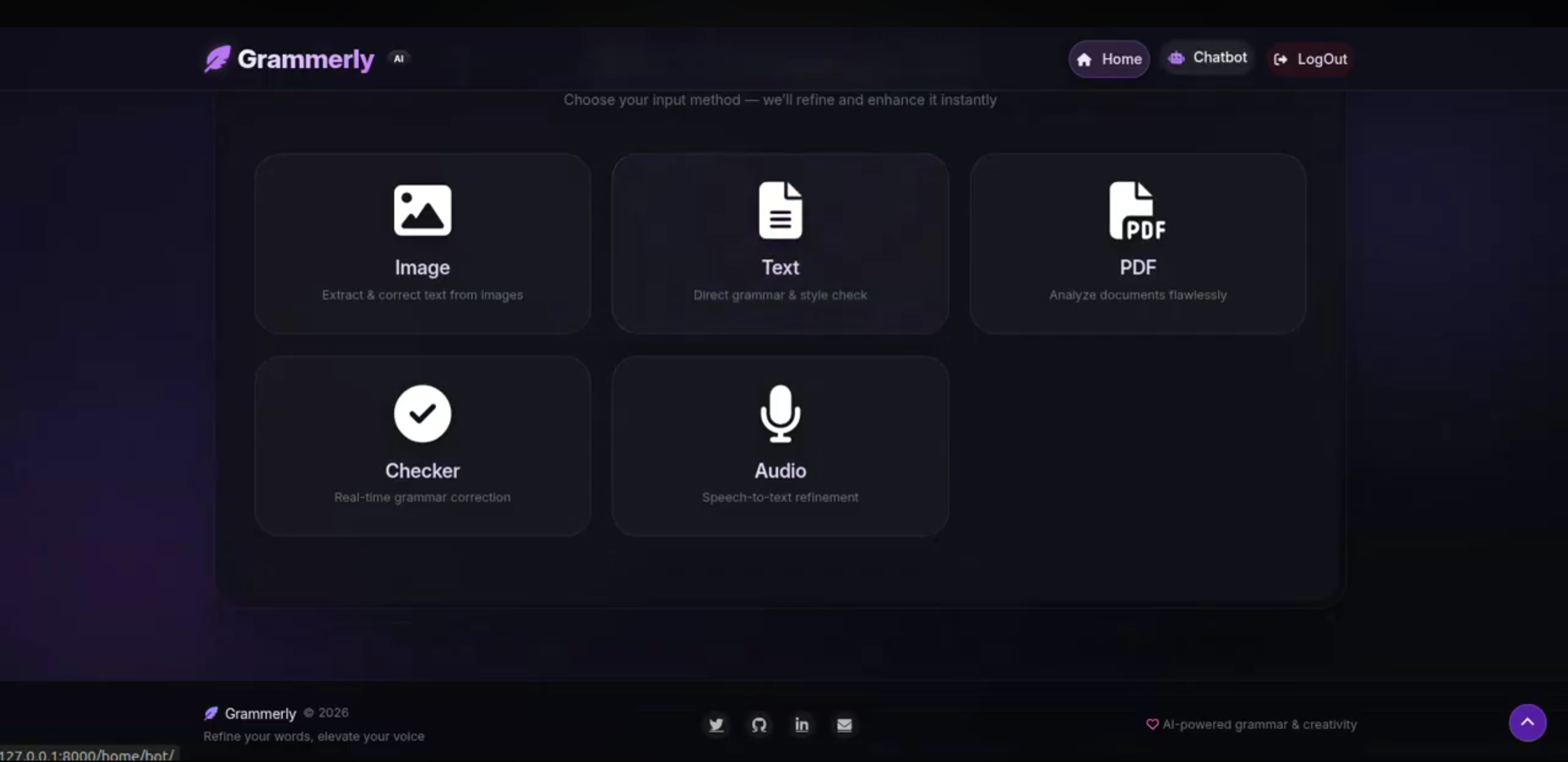 Screenshot 2 of Grammar Correction and Multilingual Language Processing System