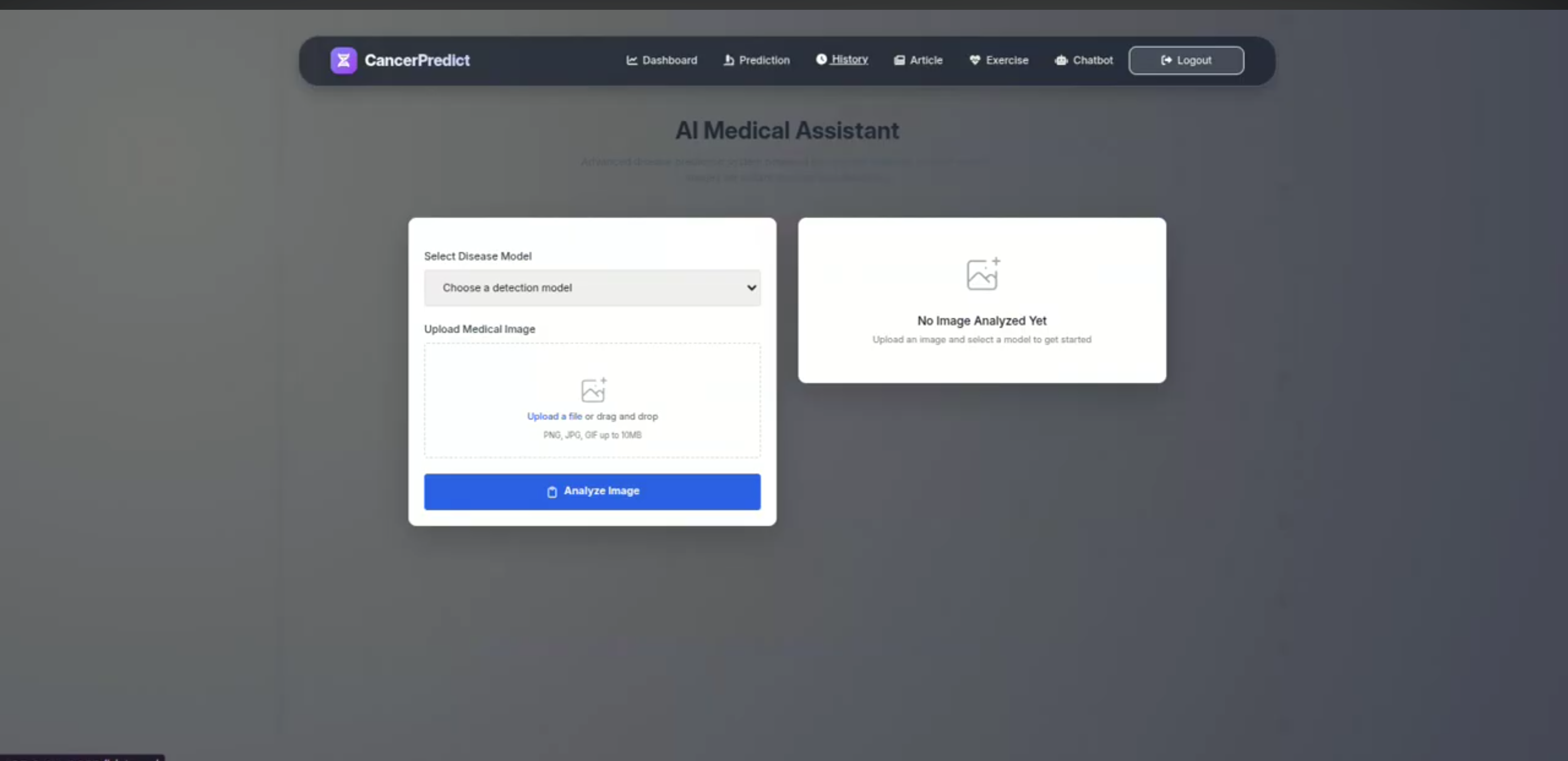 Screenshot 3 of MediScan AI – Multi-Disease Medical Image Diagnosis and Health Assistance System