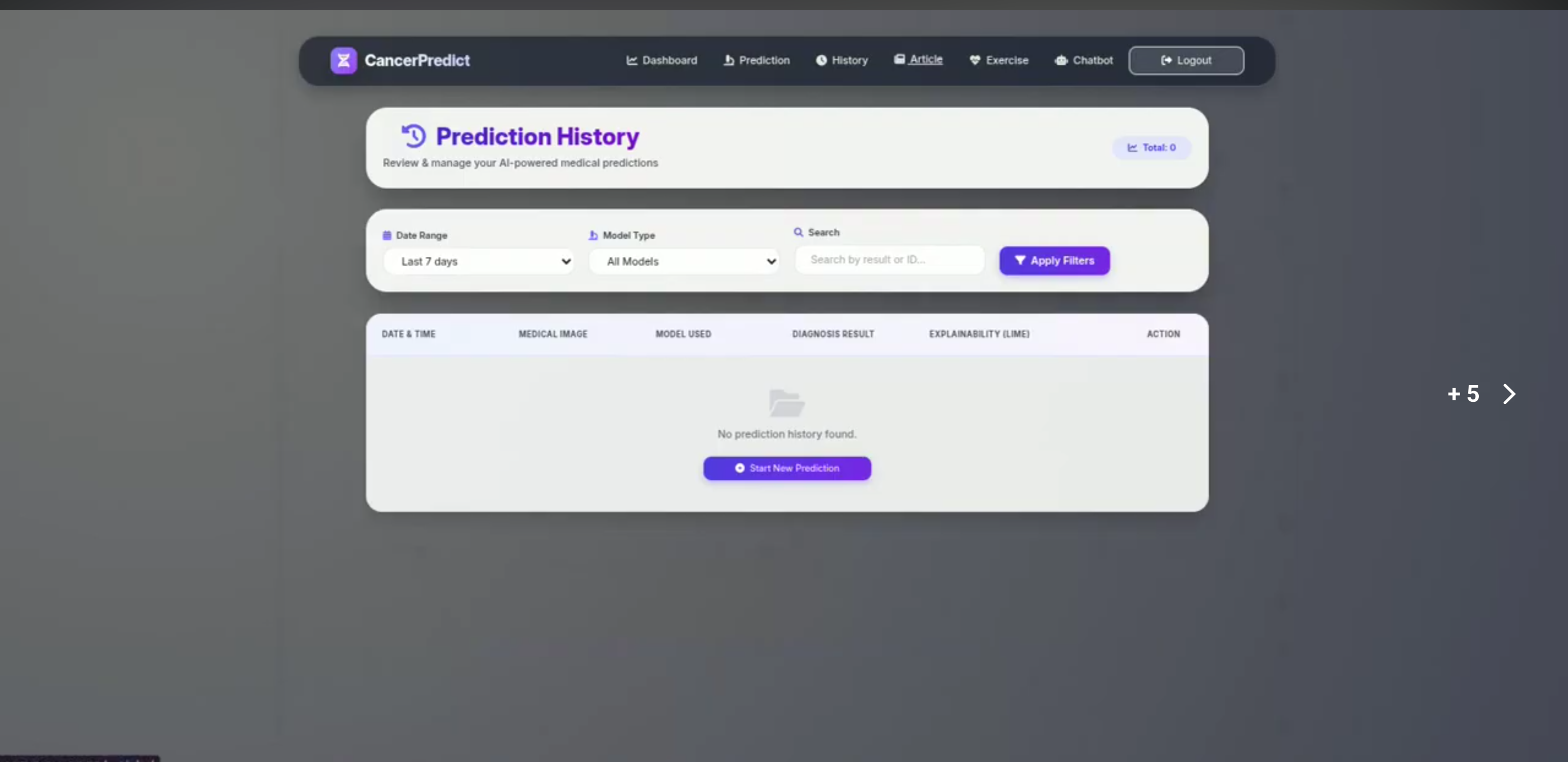 Screenshot 2 of MediScan AI – Multi-Disease Medical Image Diagnosis and Health Assistance System