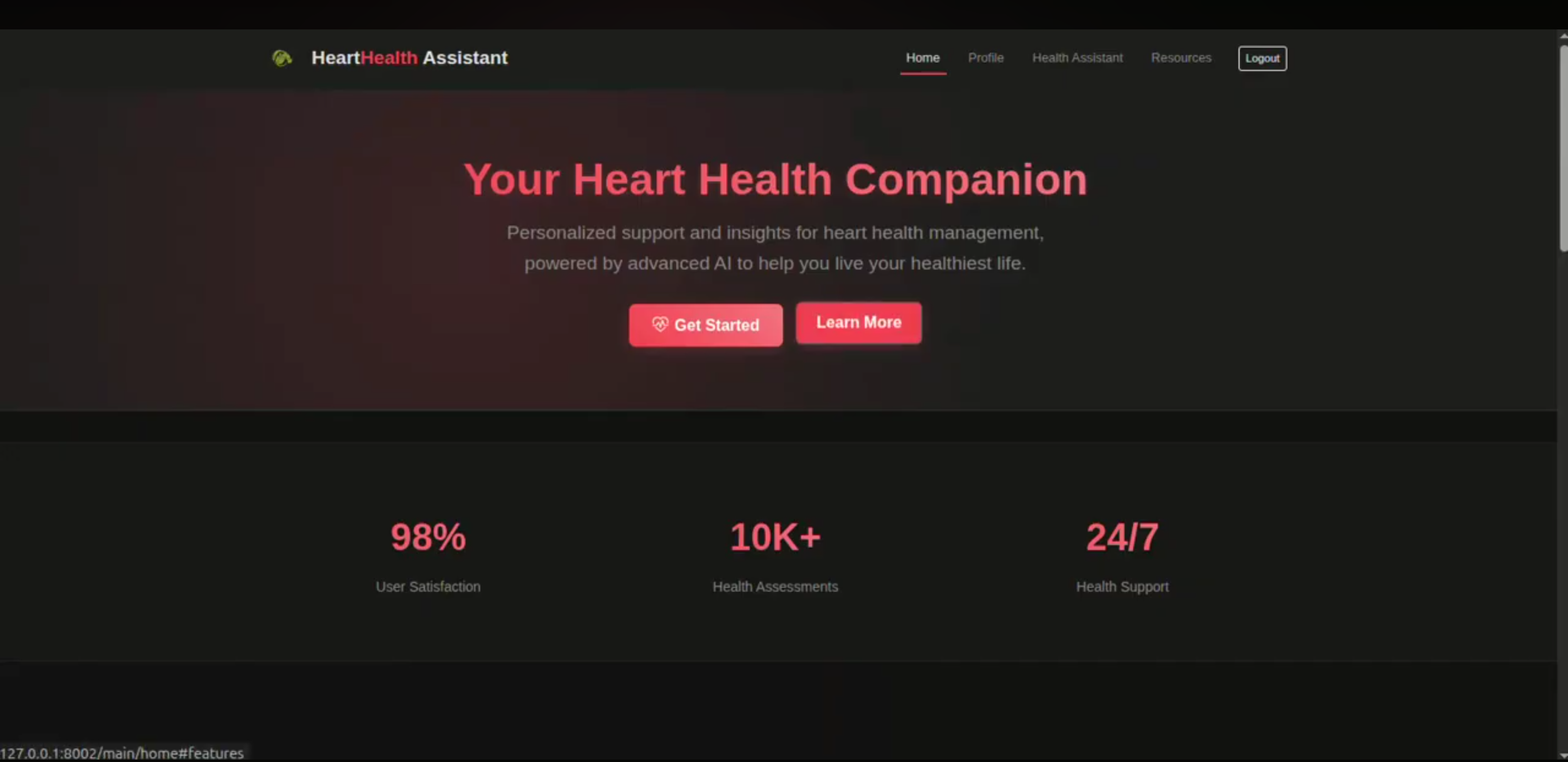 Screenshot 4 of Heart Disease Prediction and Symptom Analysis System