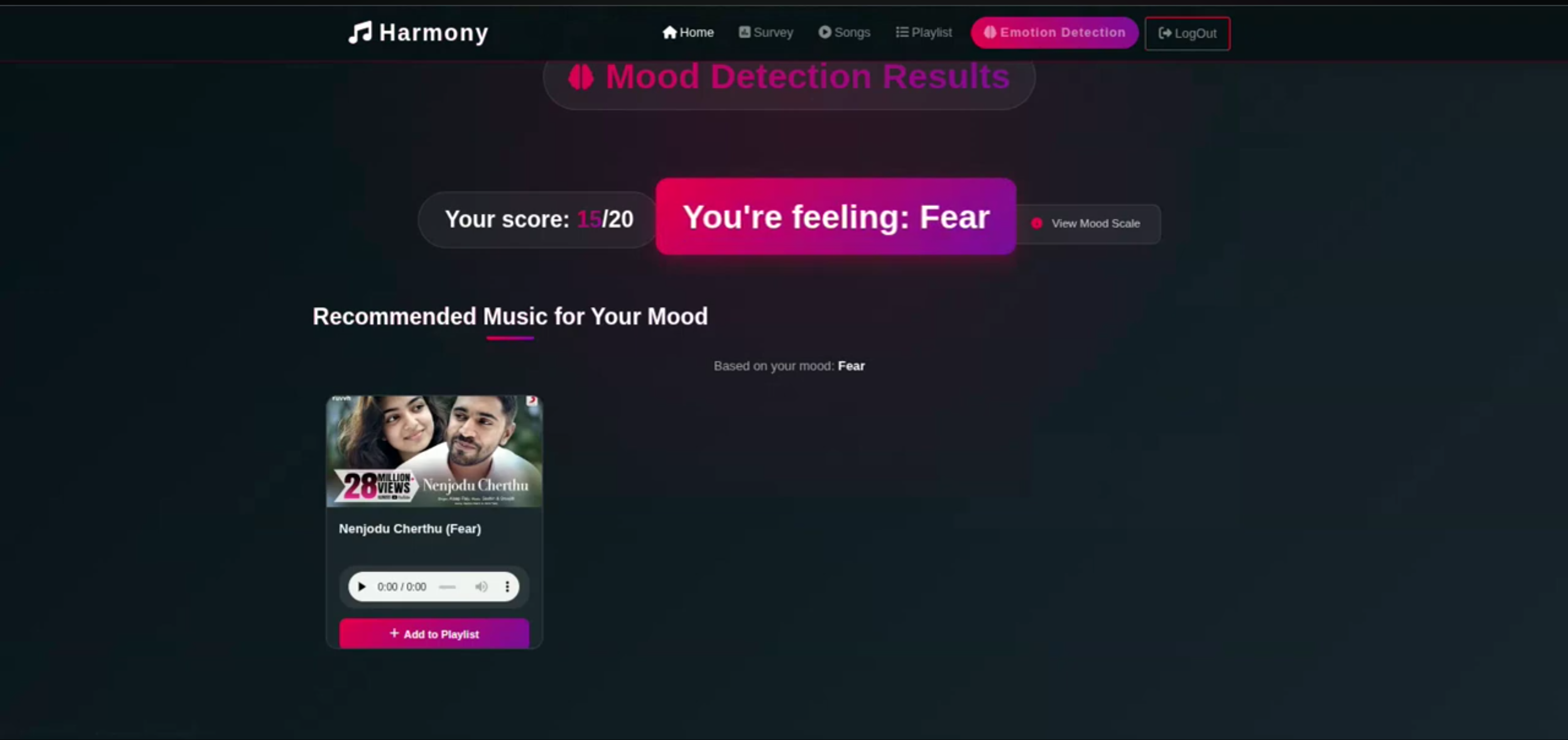 Screenshot 2 of MoodTunes - Emotion-Based Music Recommendation System