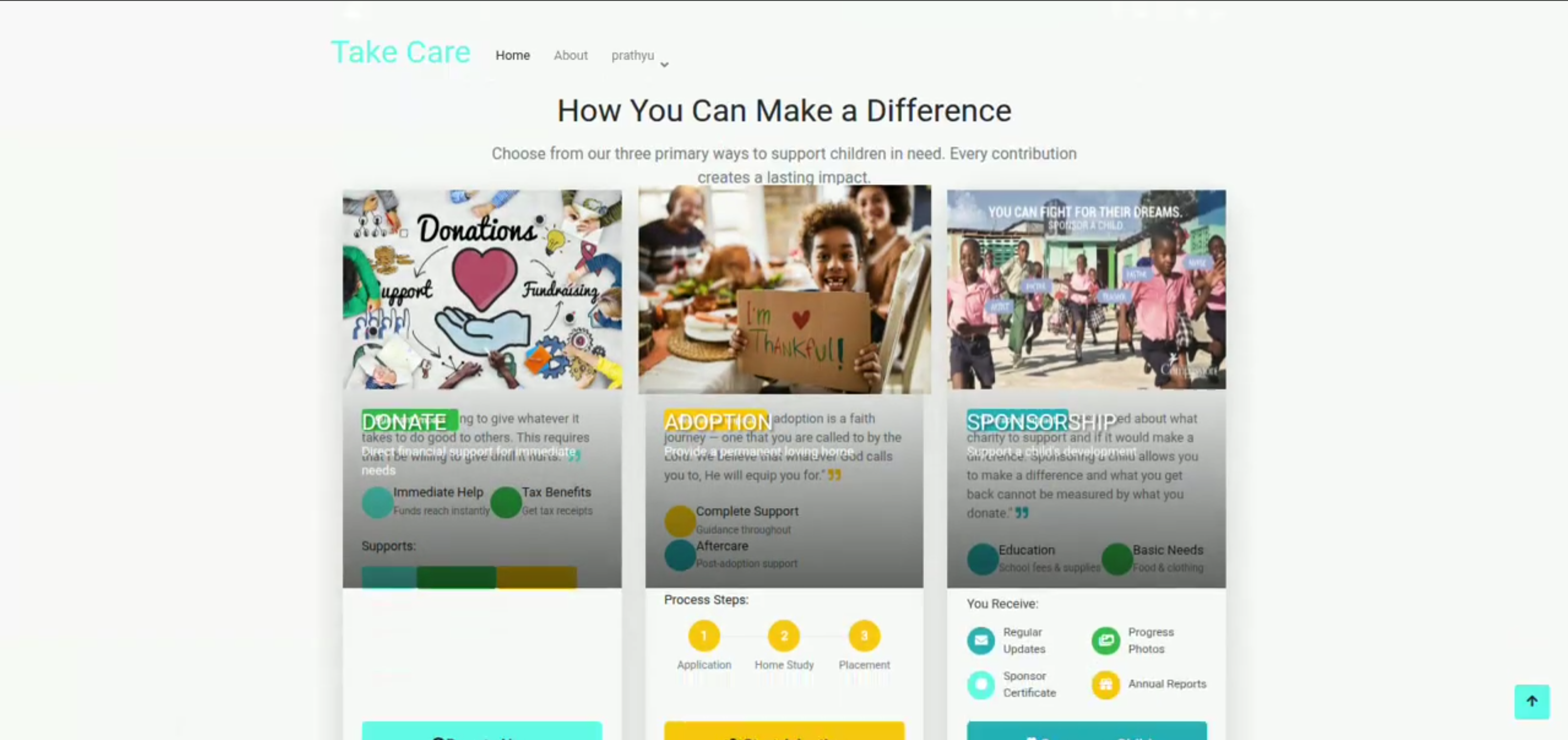 Screenshot 2 of HopeConnect – Child Adoption, Sponsorship and Charity Management System