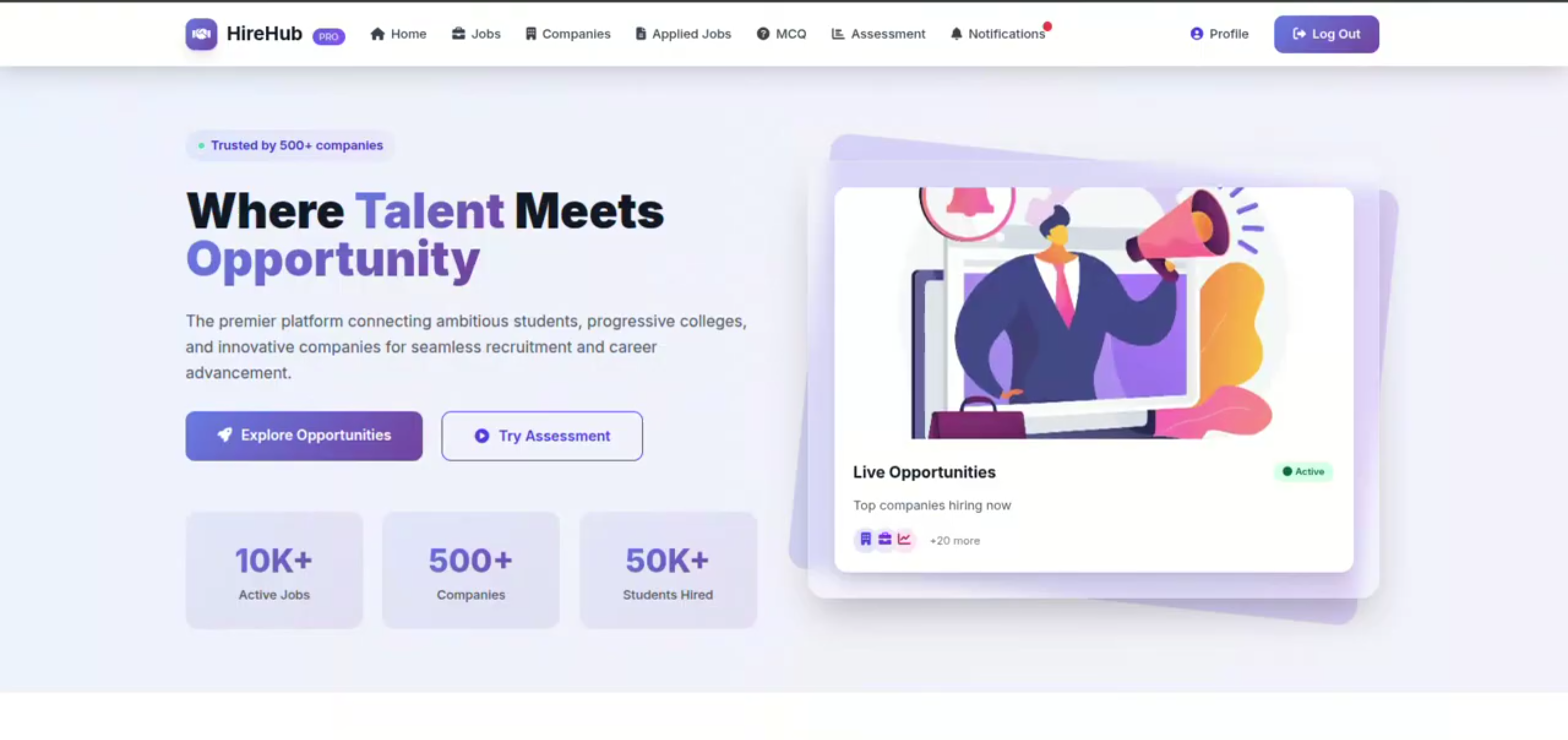 Screenshot 4 of HireHub –Campus Recruitment and Placement Management System