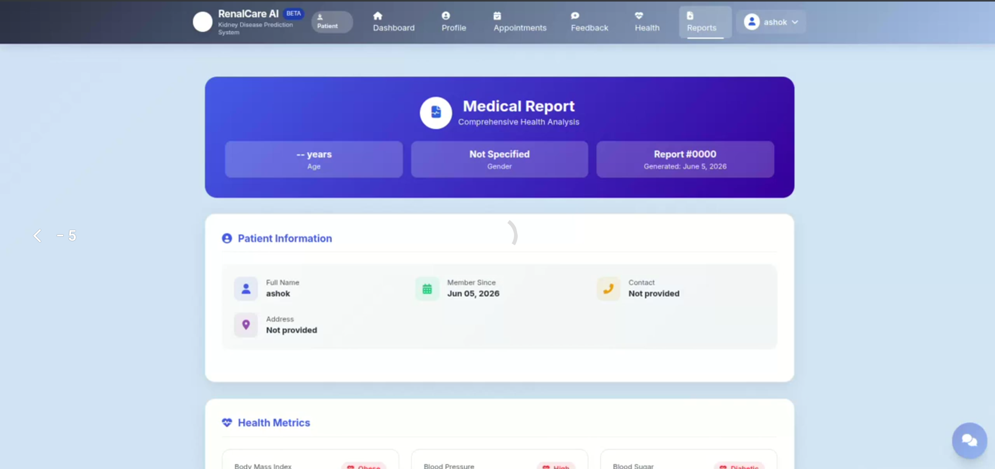 Screenshot 4 of NephroCare AI – Kidney Disease Prediction and Patient Management System