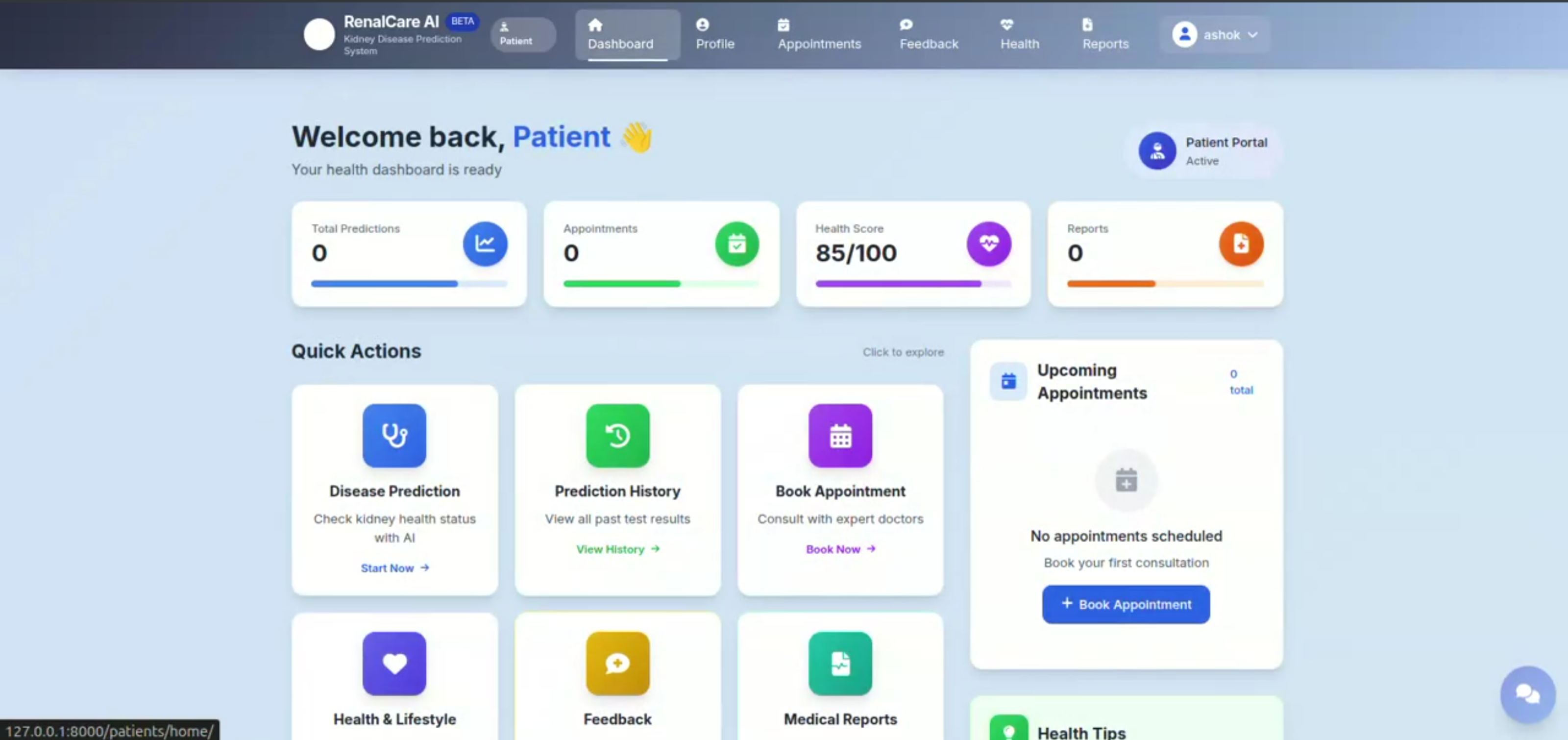 Screenshot 3 of NephroCare AI – Kidney Disease Prediction and Patient Management System