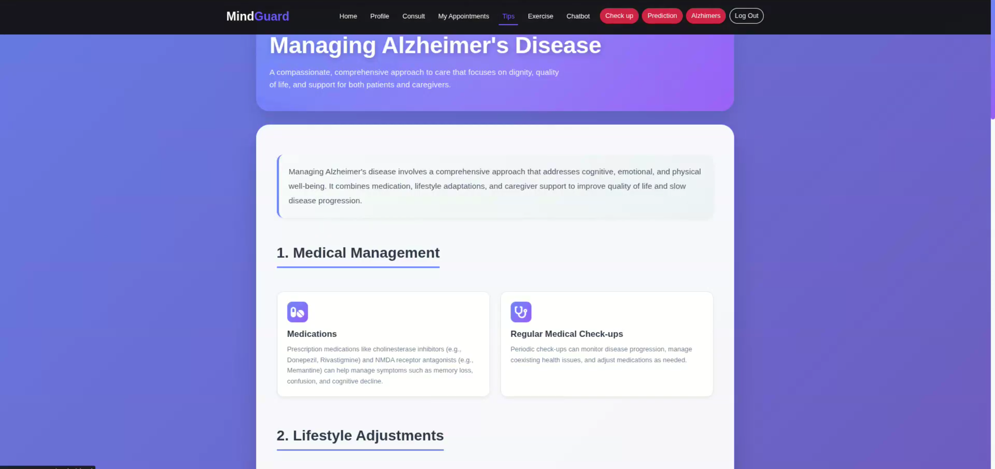 Screenshot 4 of MindGuard – AI-Powered Alzheimer's Disease Prediction and Doctor Consultation System