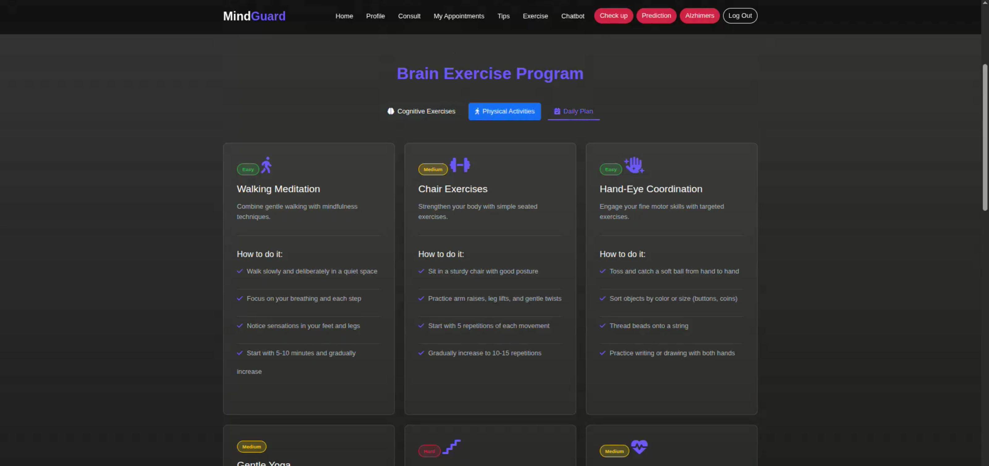 Screenshot 3 of MindGuard – AI-Powered Alzheimer's Disease Prediction and Doctor Consultation System
