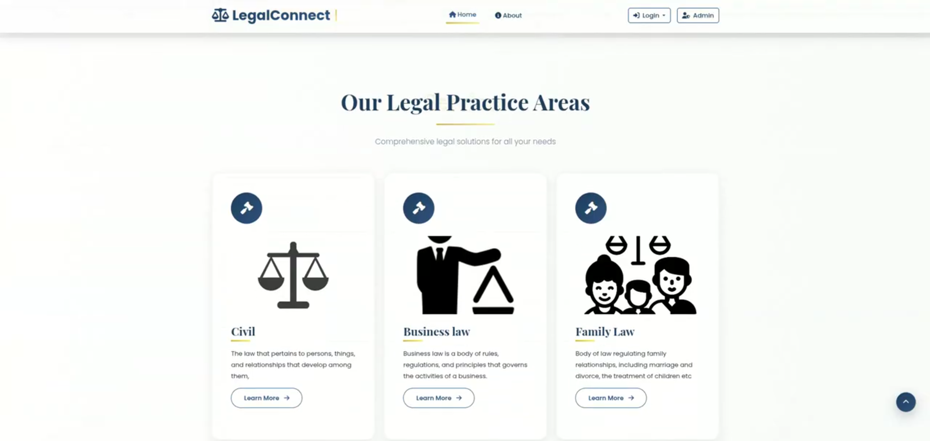 Screenshot 2 of LegalConnect – Online Legal Assistance and Lawyer Consultation Platform