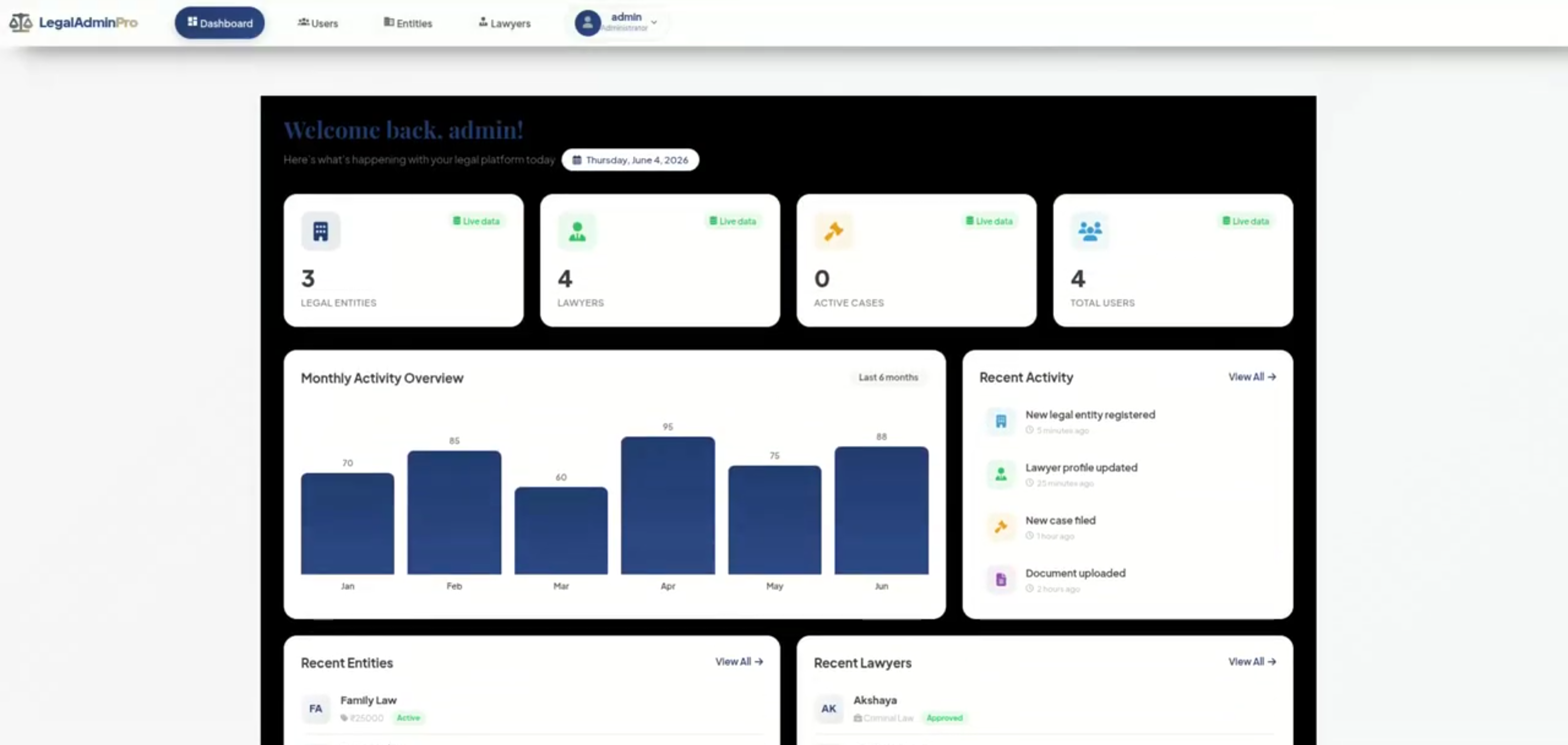 Screenshot 1 of LegalConnect – Online Legal Assistance and Lawyer Consultation Platform