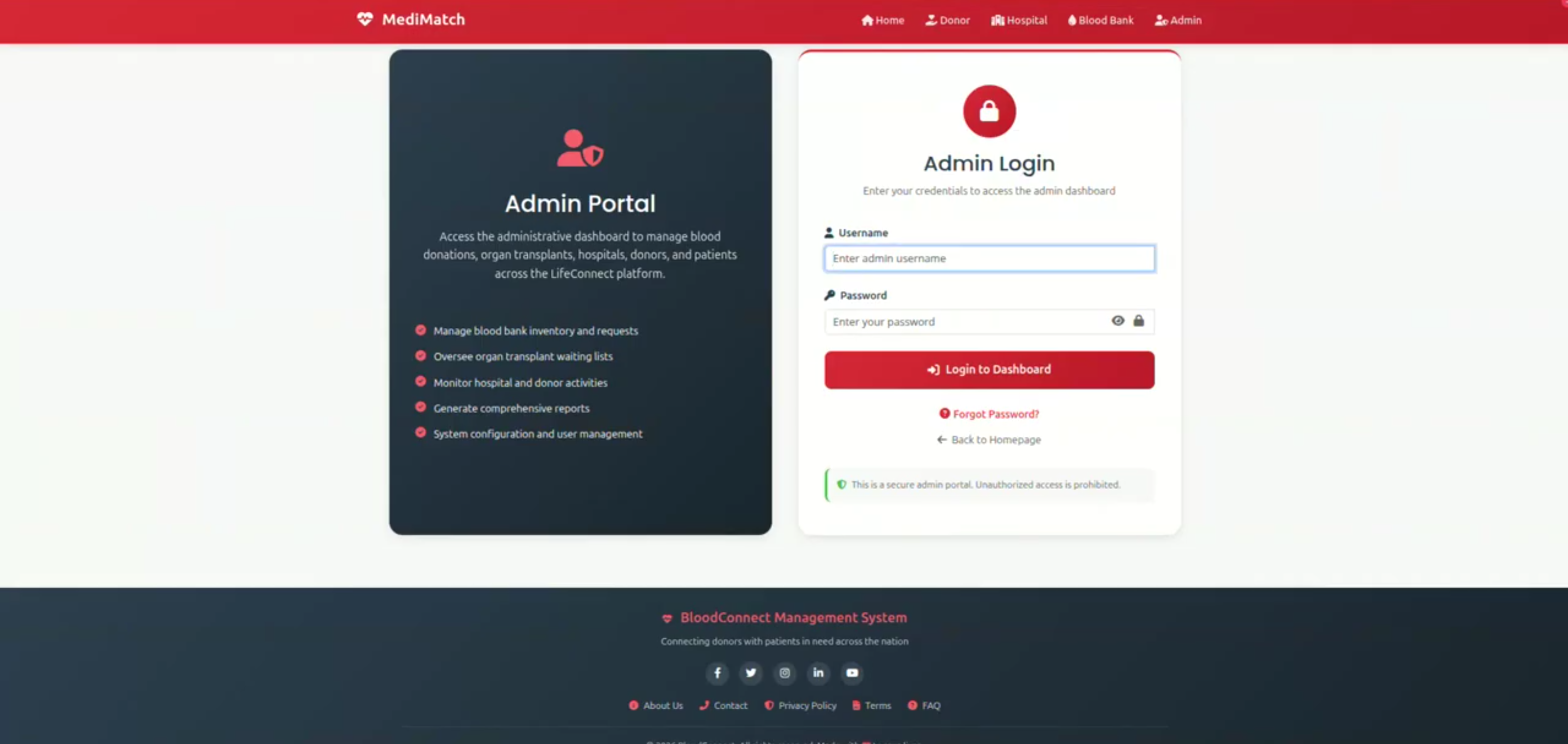 Screenshot 2 of LifeLink – Blood and Organ Donation Management System