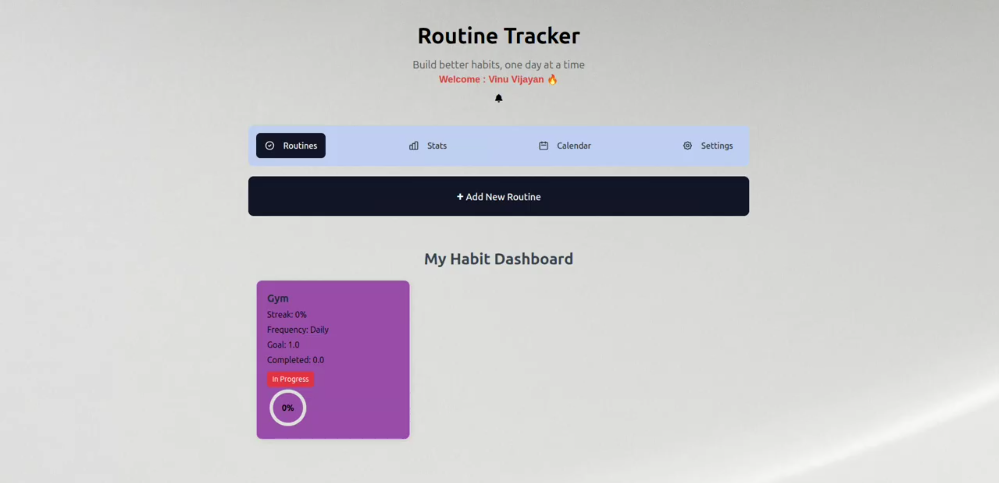 Screenshot 1 of Routine Tracker
