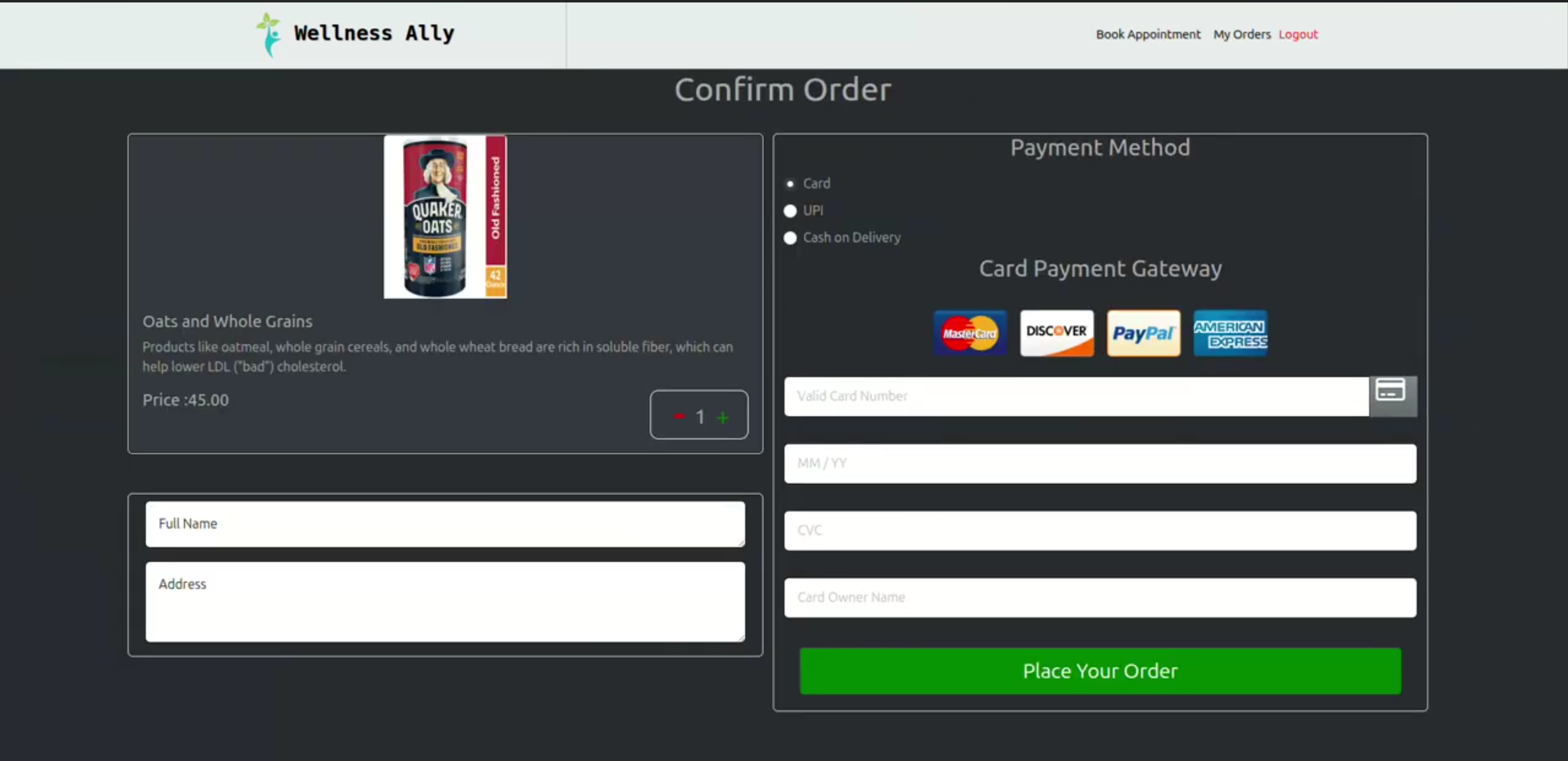 Screenshot 1 of Wellness Ally