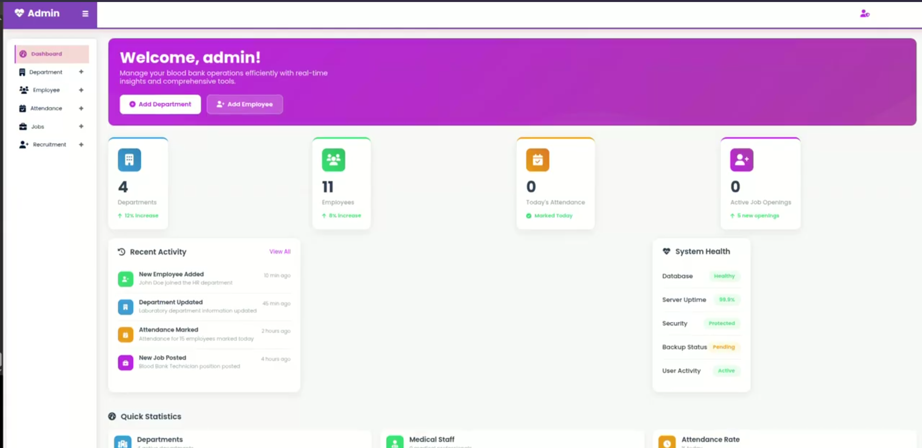 Screenshot 6 of Employee Management and Recruitment System