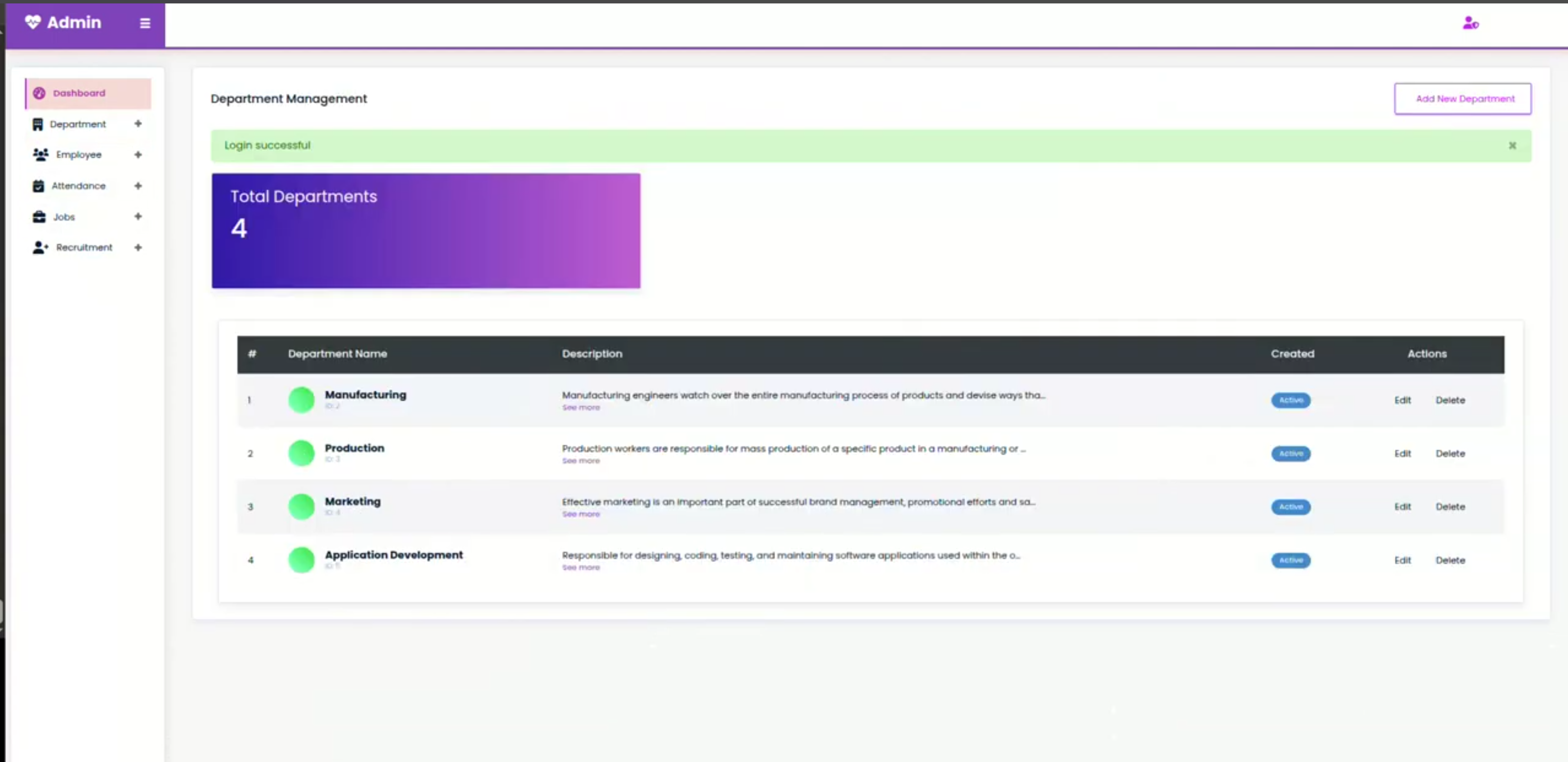 Screenshot 5 of Employee Management and Recruitment System