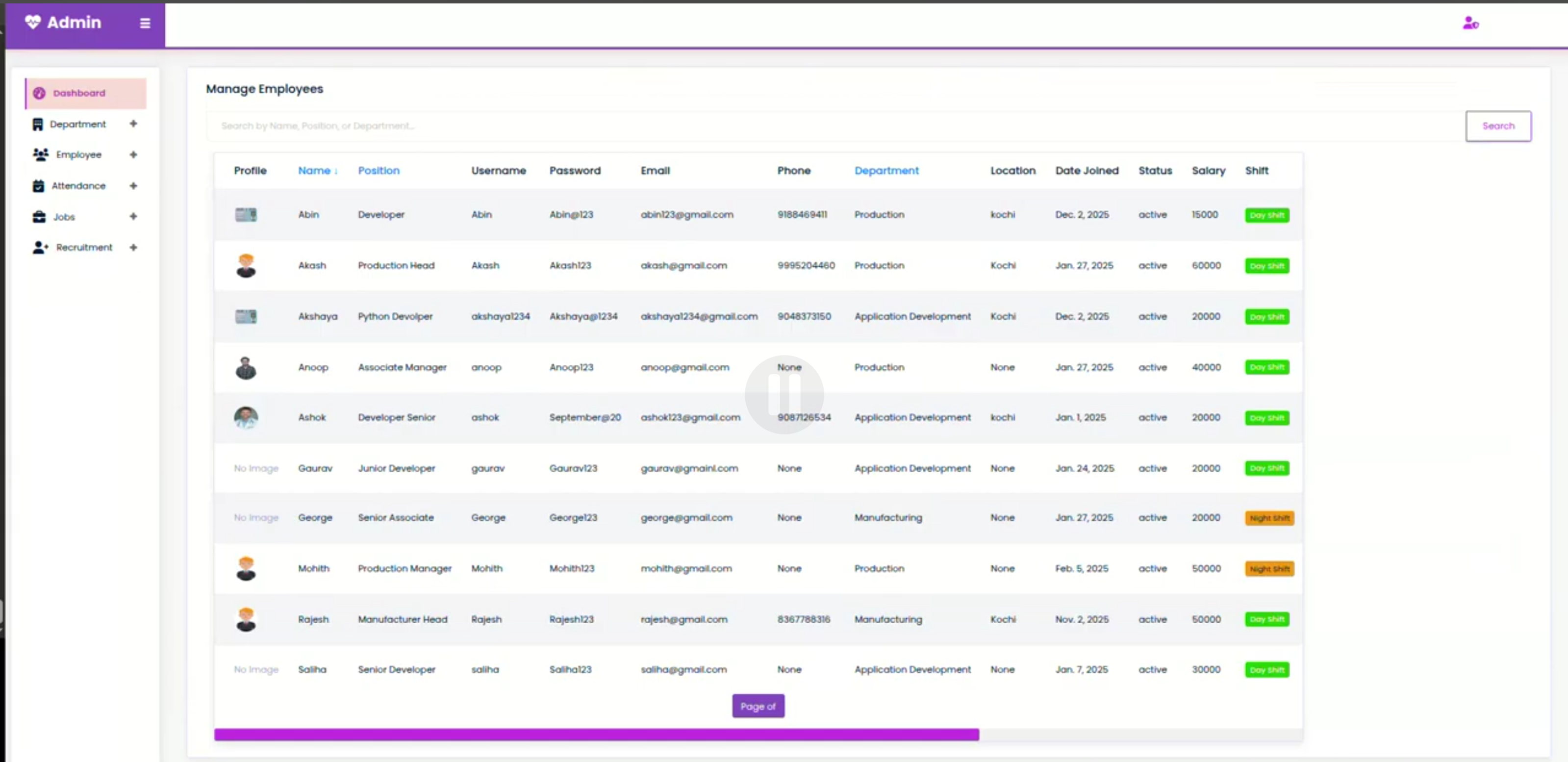 Screenshot 4 of Employee Management and Recruitment System