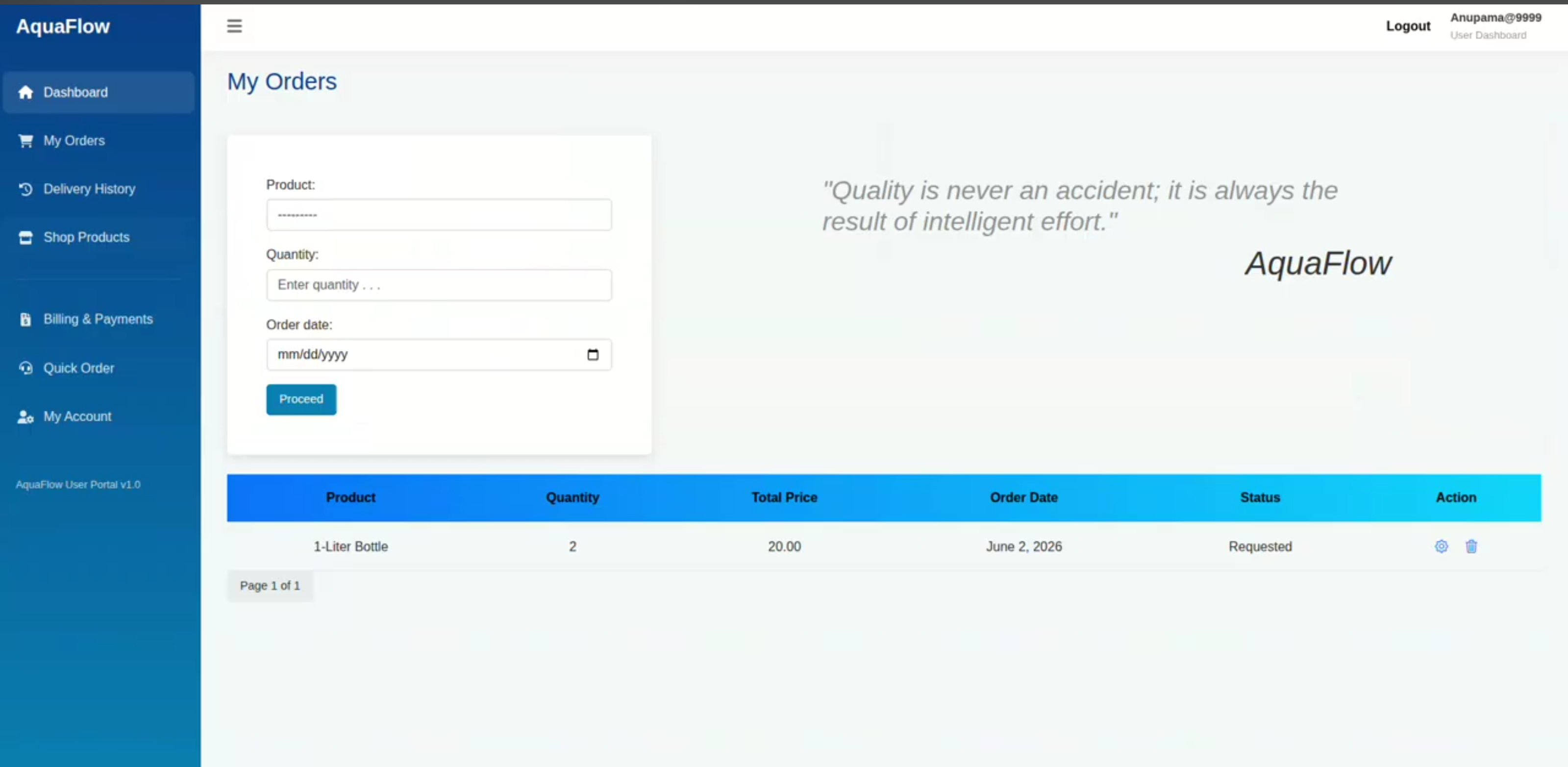 Screenshot 3 of Water Management System