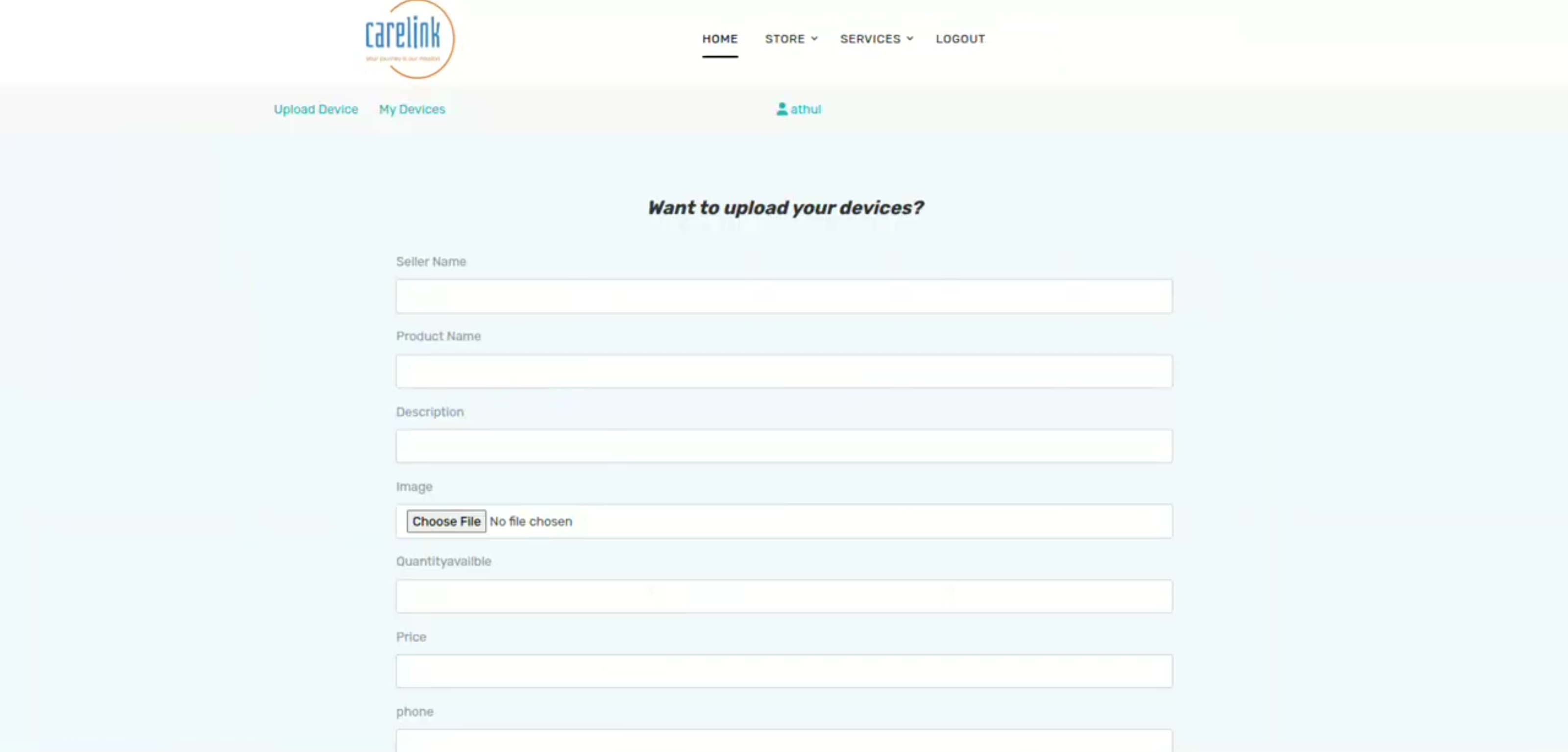 Screenshot 1 of CareLink – Clinical Device, Medicine Management and Home Nursing Service Platform