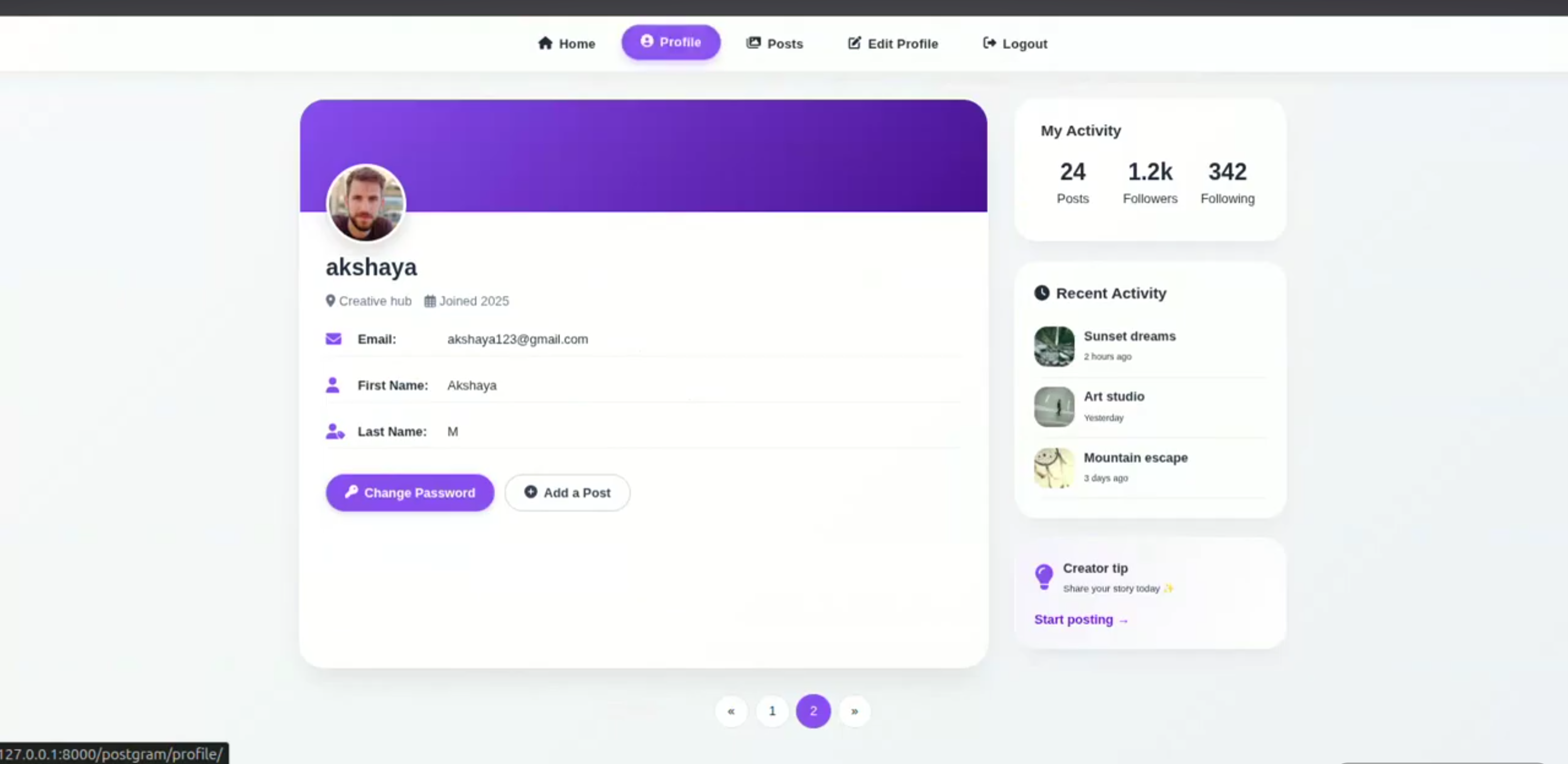 Screenshot 2 of POSTGRAM – Social Media Platform