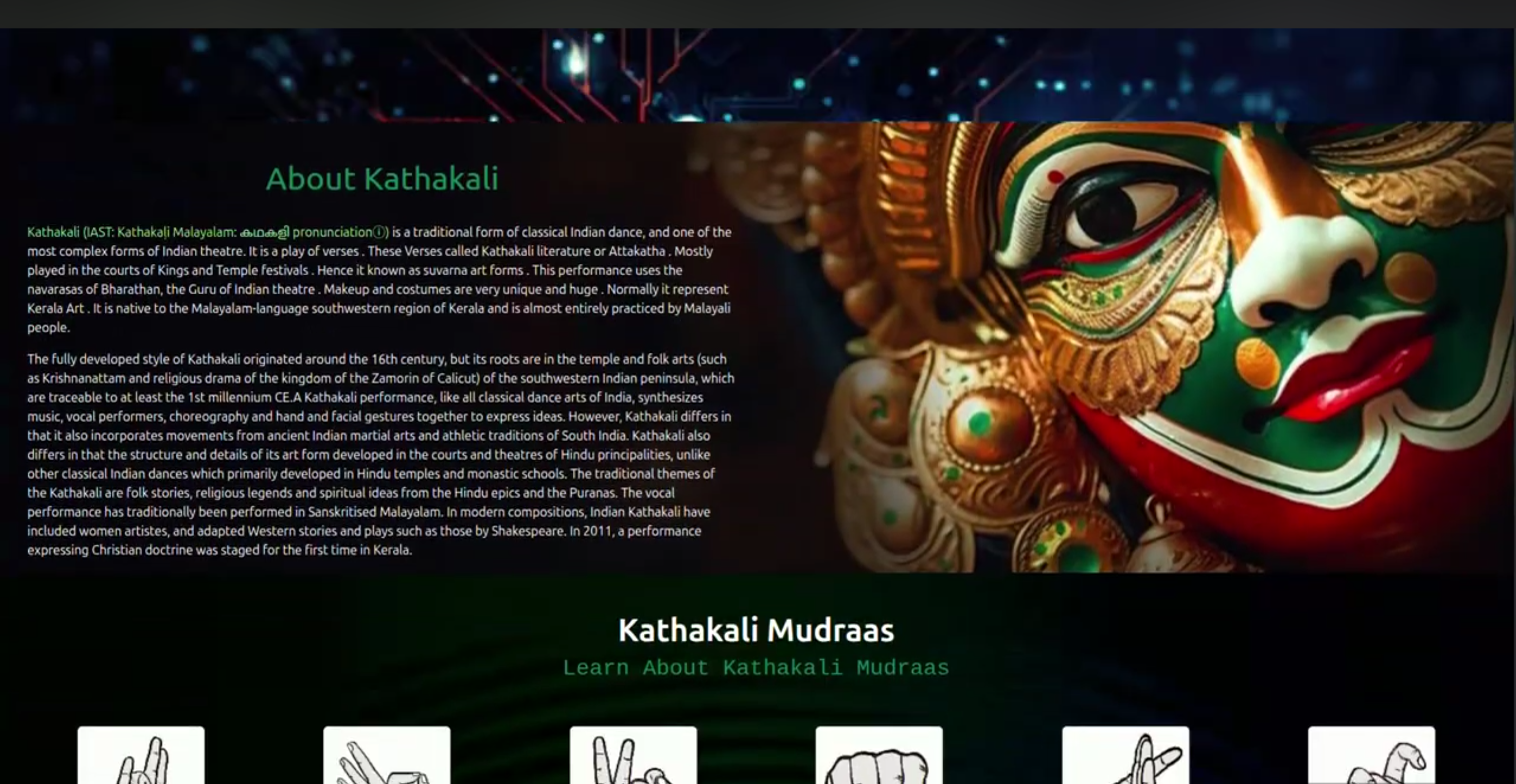 Screenshot 2 of Kathakali Mudra Recognition System Using Computer Vision