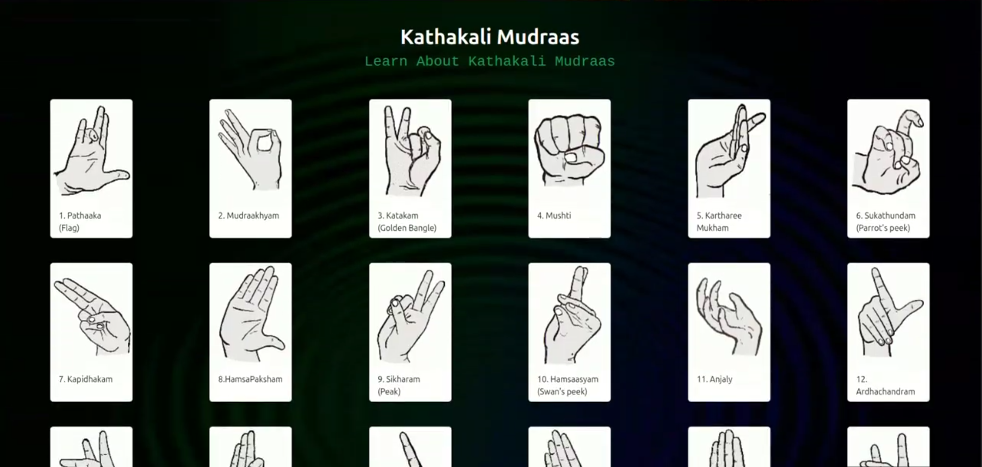 Screenshot 1 of Kathakali Mudra Recognition System Using Computer Vision