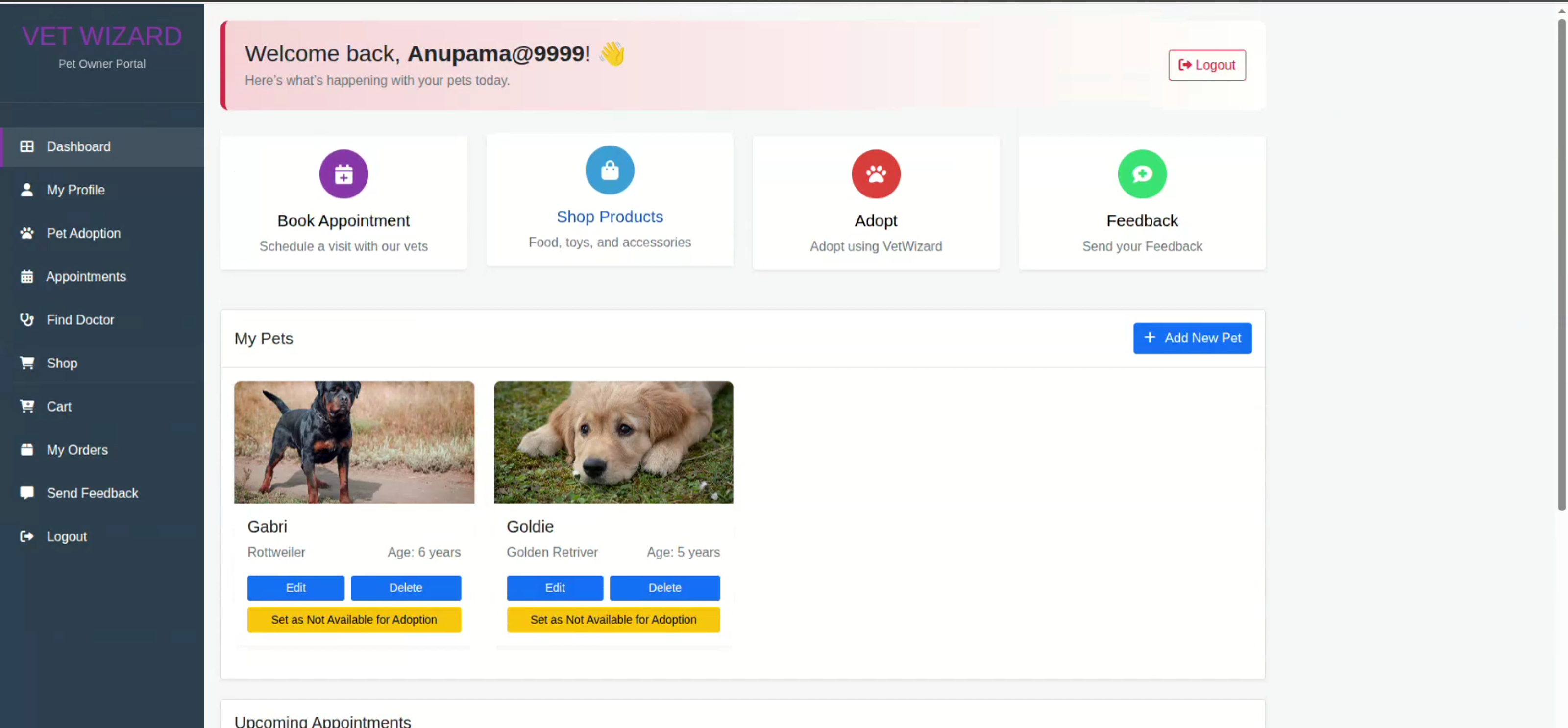 Screenshot 5 of Vetinary Appoinment System